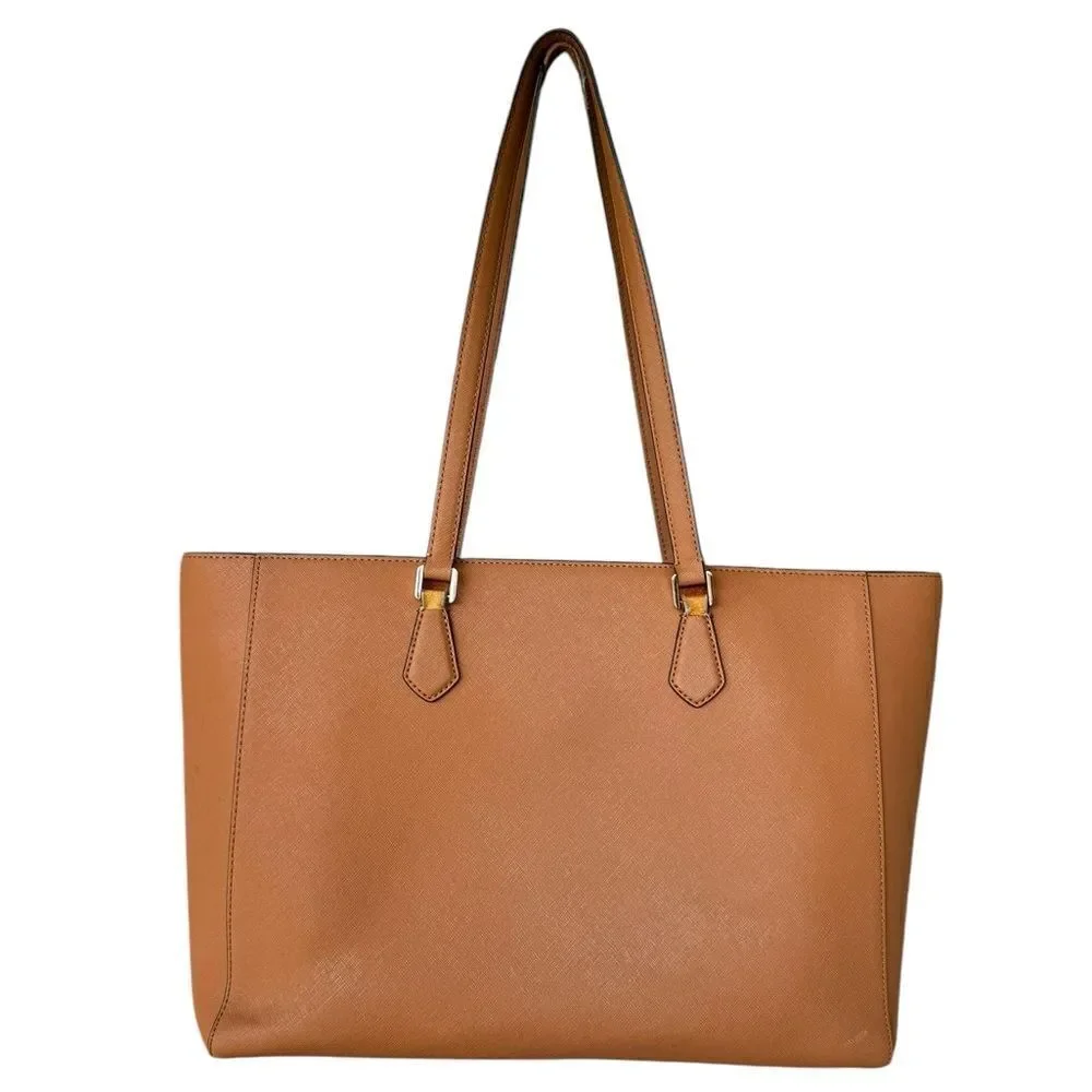 Tory Burch Robinson Leather Tote in Cardamom